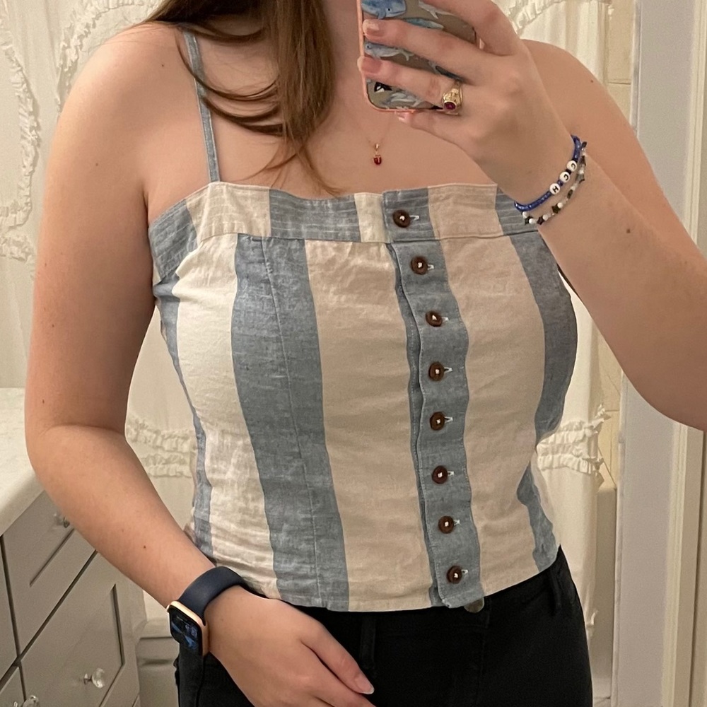 O’Neill blue and white striped tank